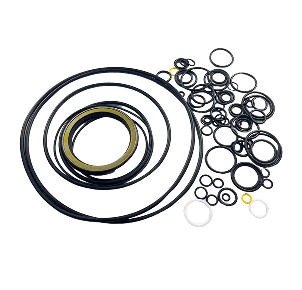 Complete caterpillar seal kit: various sized O-rings and seals for hydraulic repair.