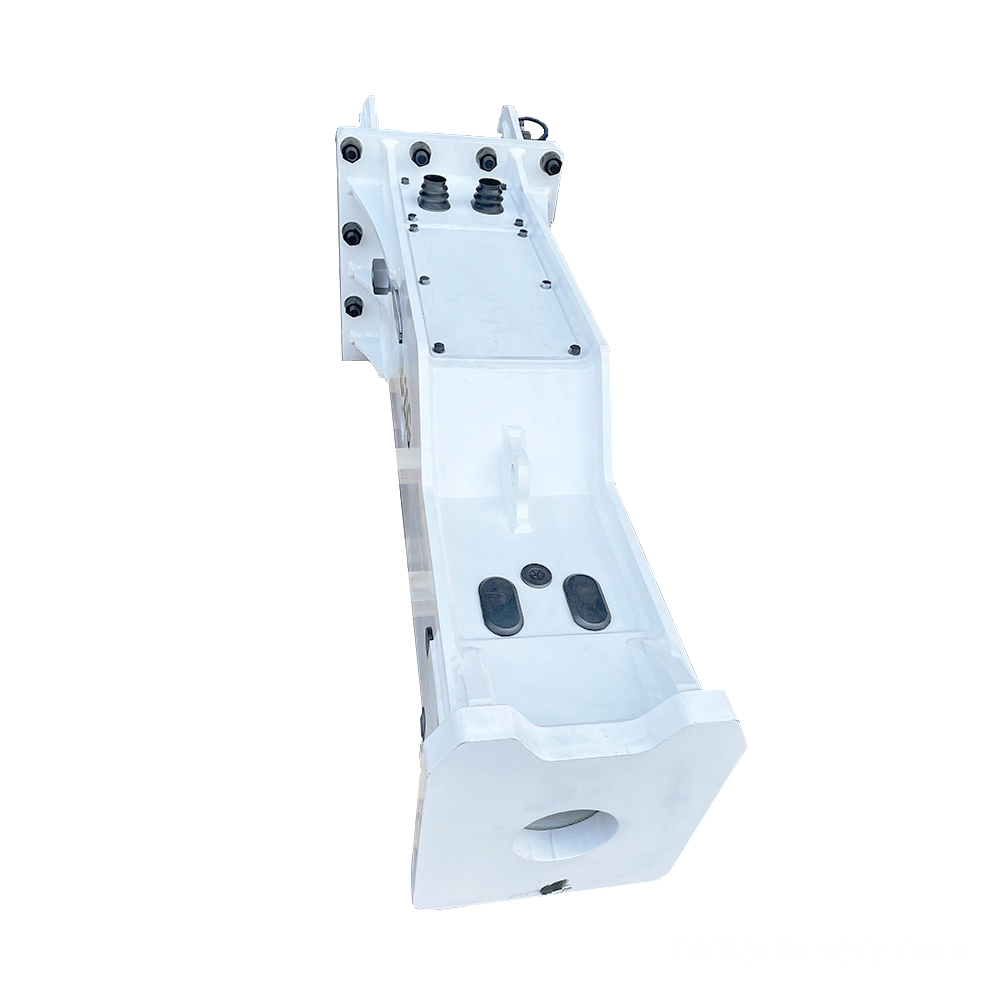 White HB20G hydraulic breaker, isolated.