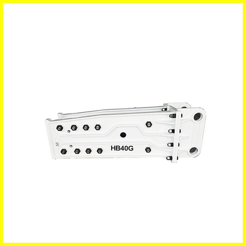 HB40G-breaker White HB40G hydraulic breaker for excavators.