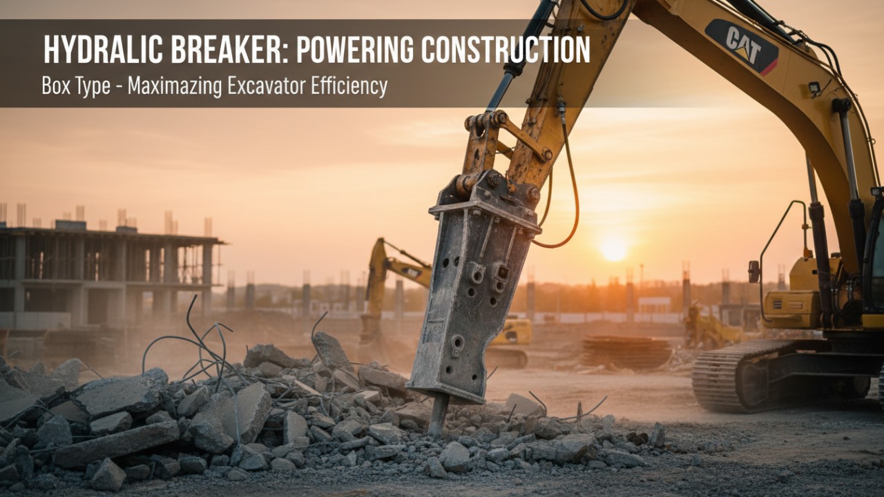 hydraulic breaker box type for a construction excavator