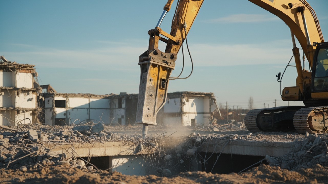 hydraulic breaker hammer excavator