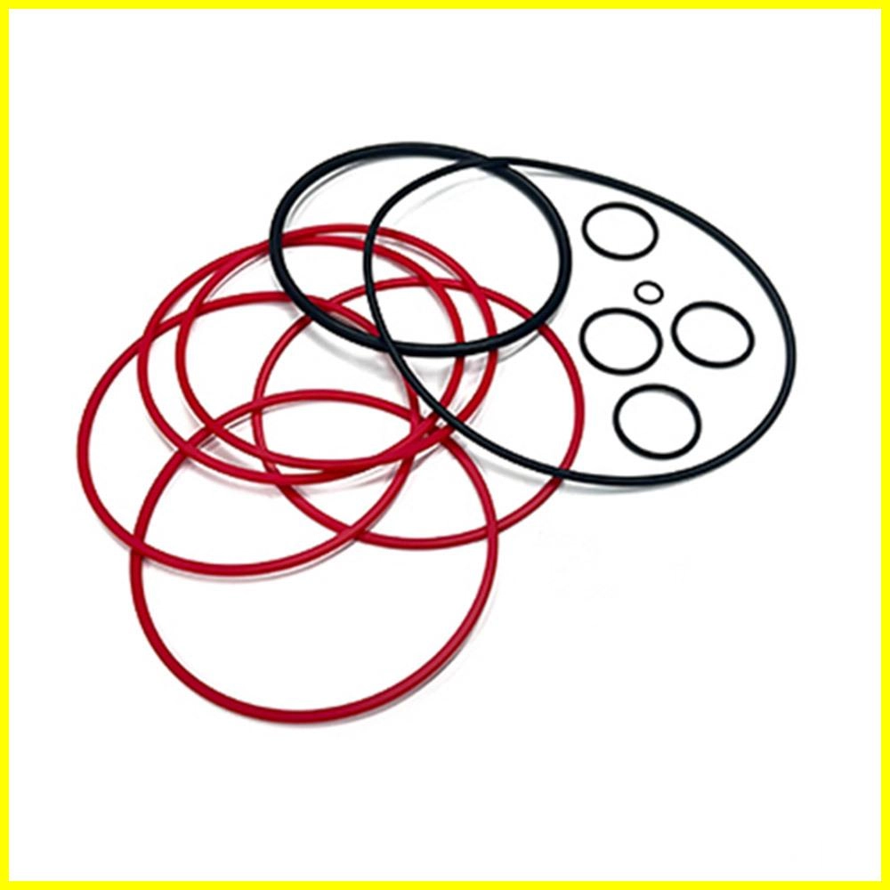 JCB seal kit: Red and black O-rings for repair.