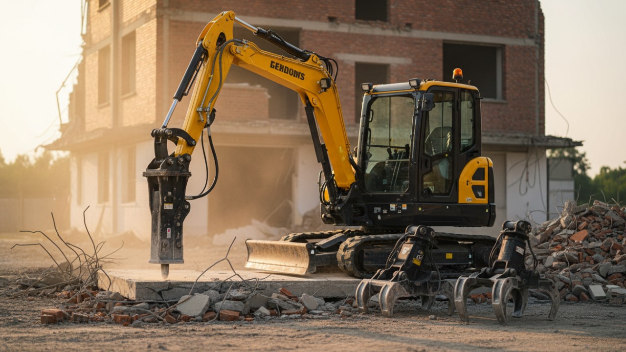 Accesorios de demolición para miniexcavadoras