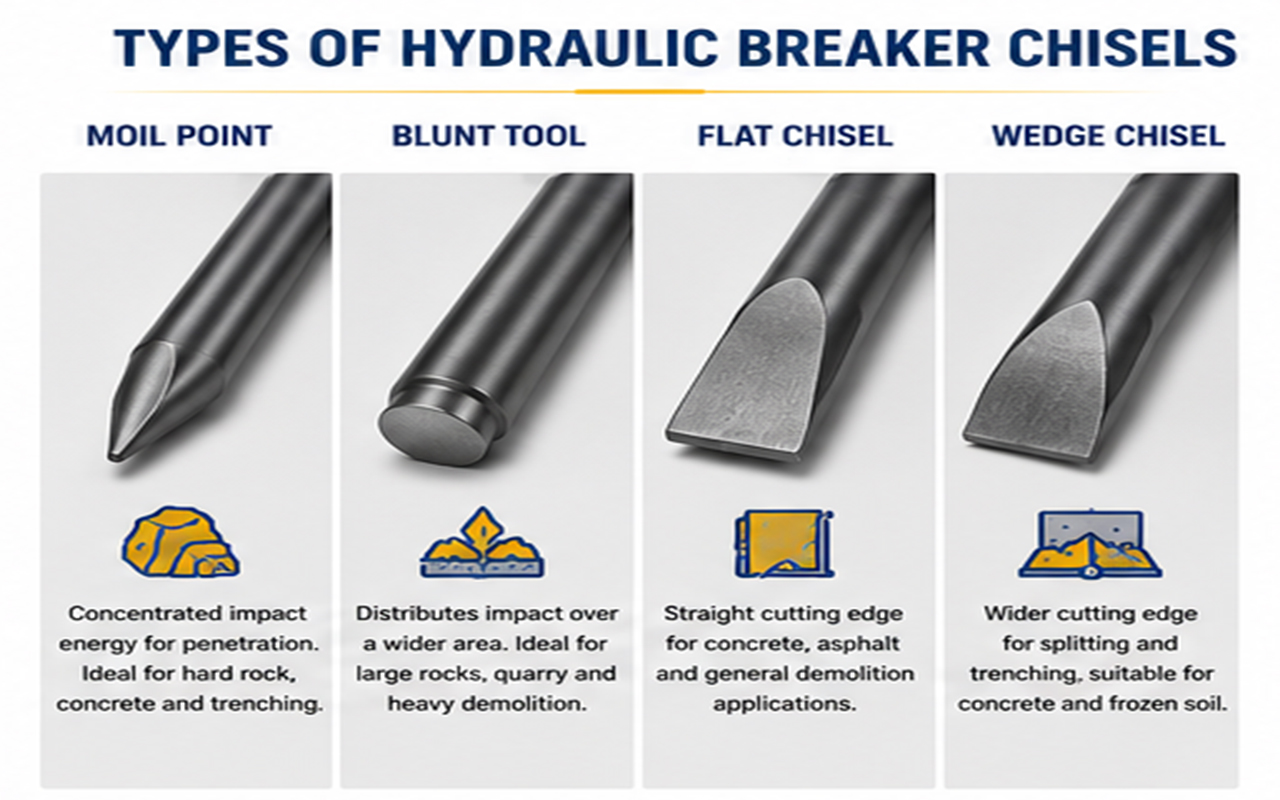 Moil Blunt  Flat Wedge Chisel