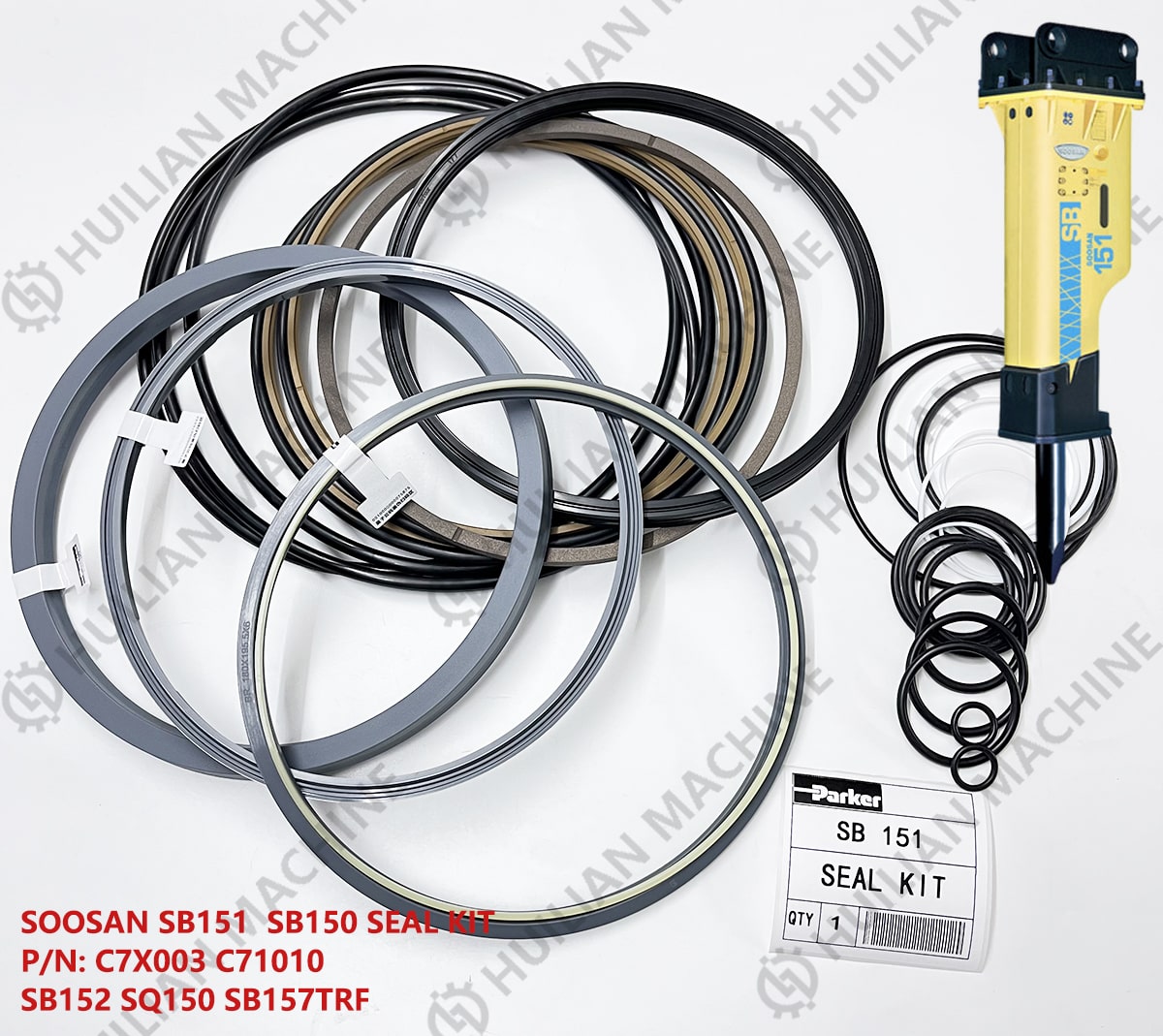 excavator parts parker SB151 rock breaker seal kit