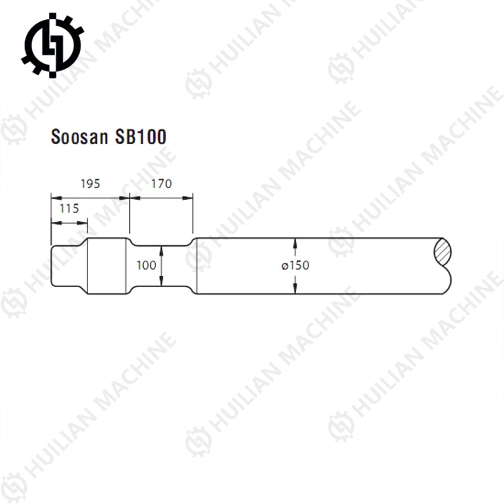 SB100 breaker chisel size