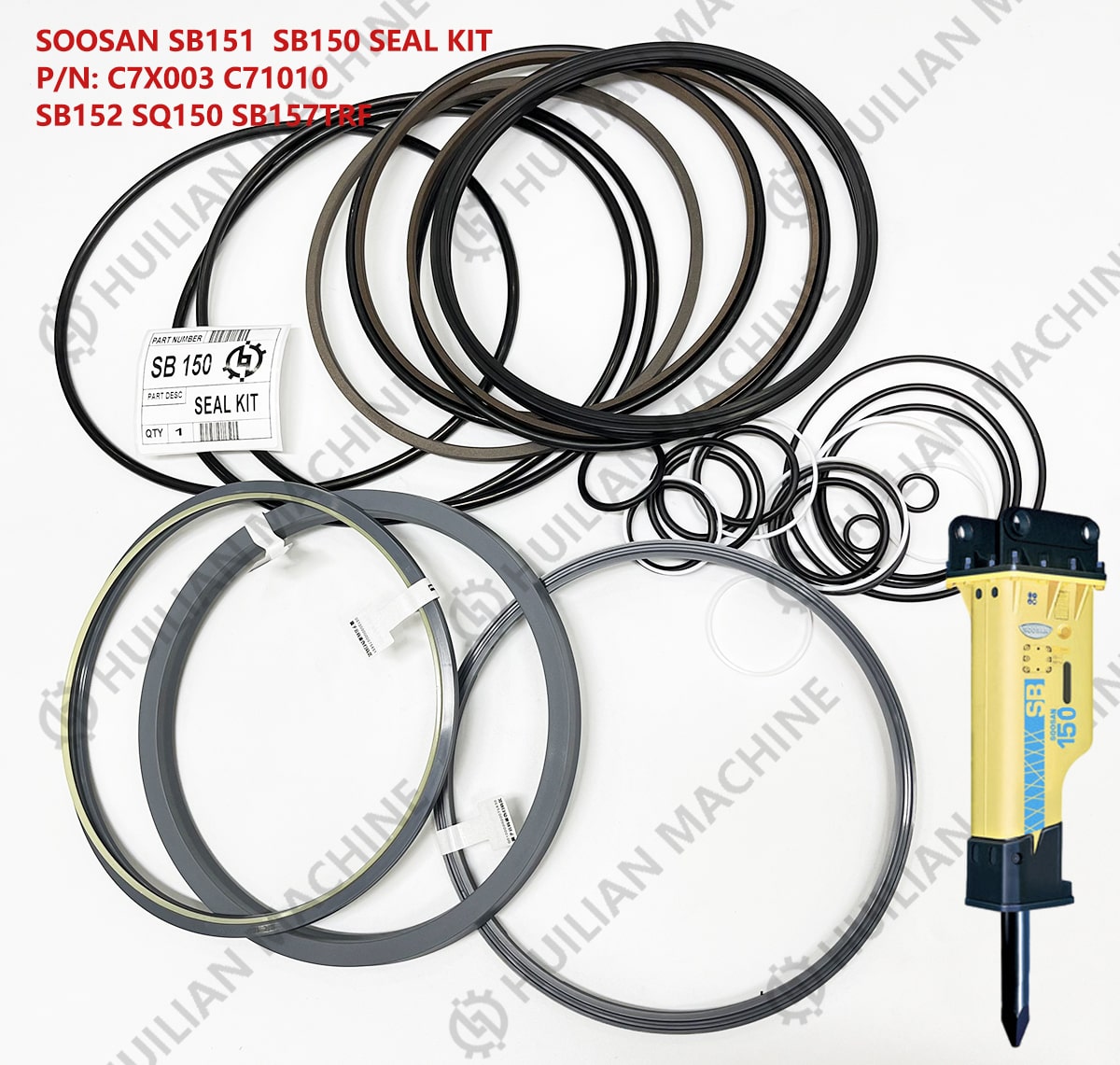 SB150 excavator hydraulic breaker parker seal kit