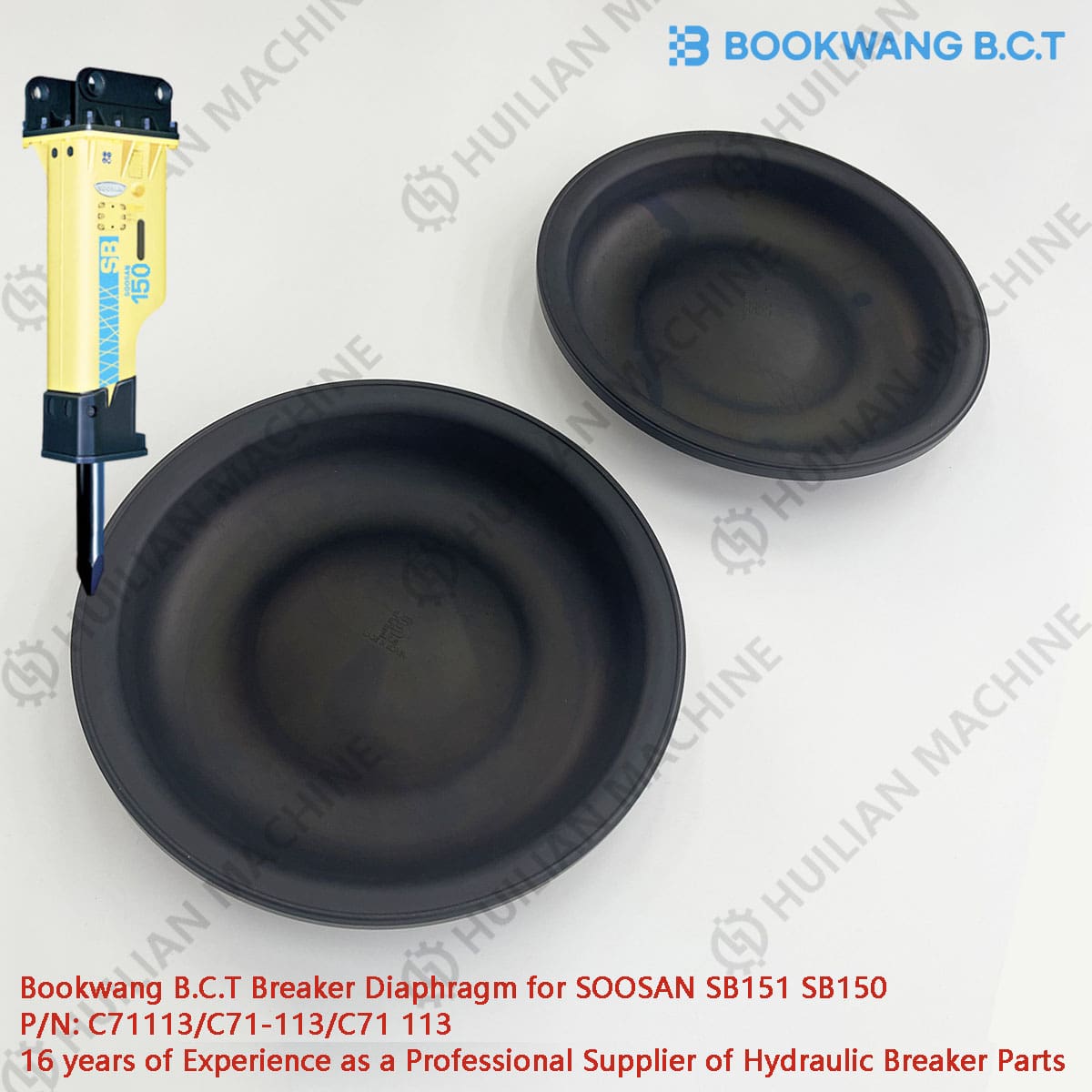 SB151 hydraulic rock breaker bks membrane