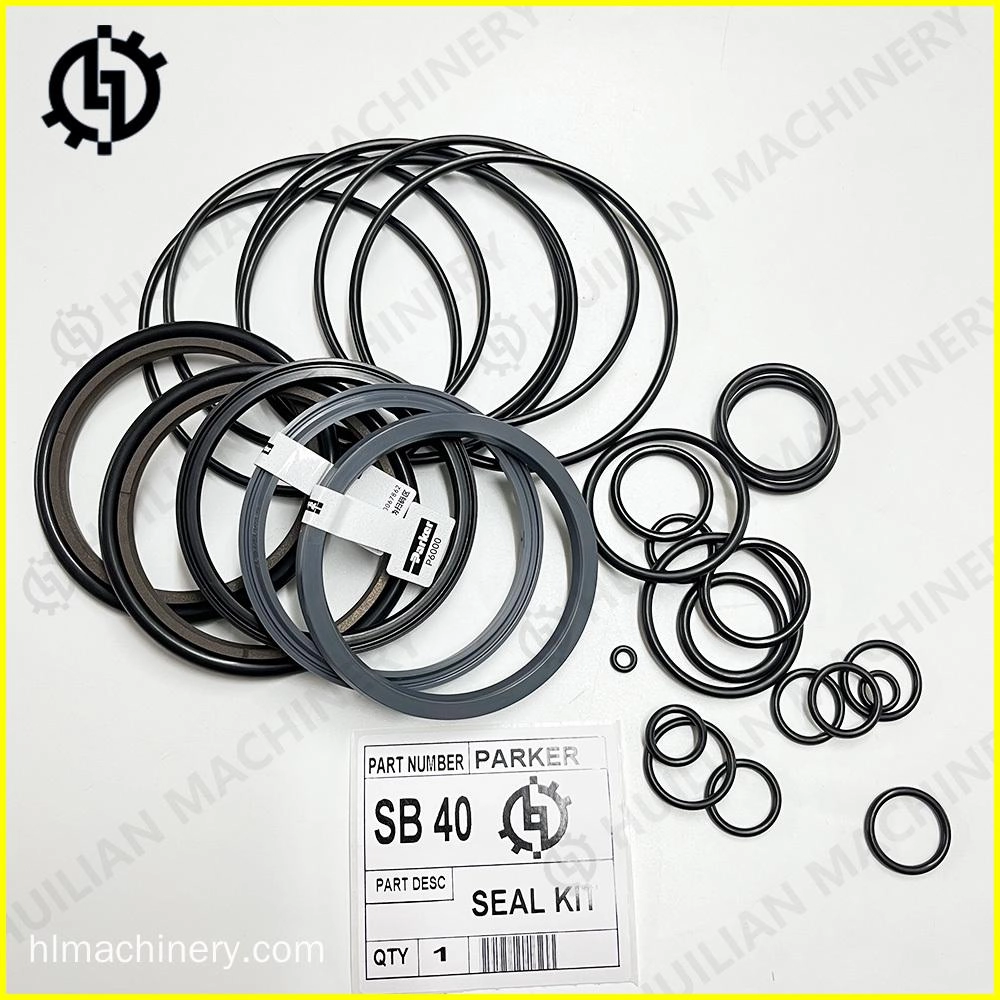 Parker SB 40 seal kit containing various o-rings and seals.