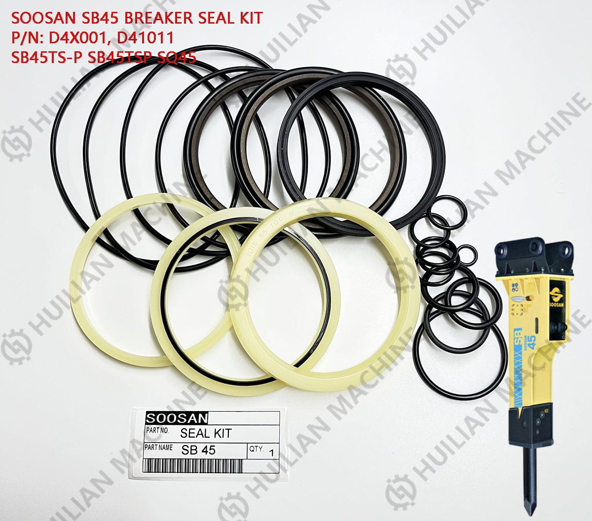 SB45 excavator attachment rock breaker nok seal kit