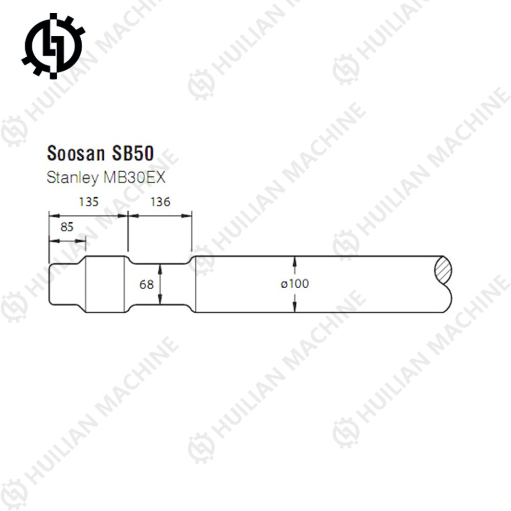 SB50 excavator parts hydraulic hammer chisel size
