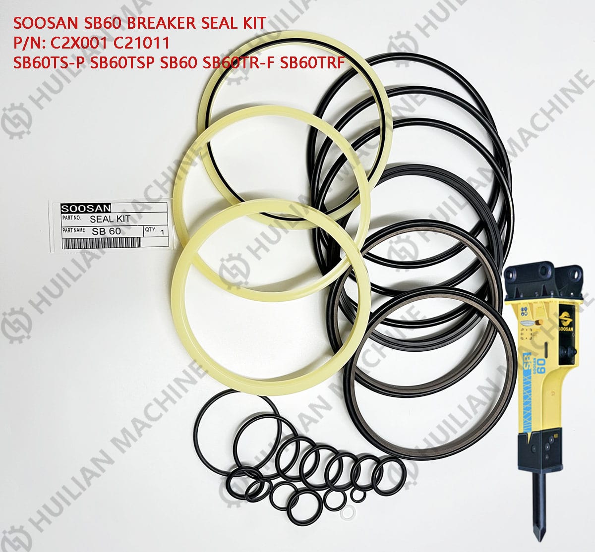 SB60 excavator rock breaker nok oil seal kit