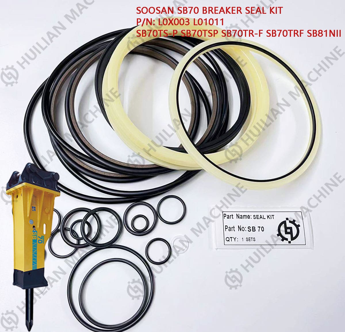 SB70 excavator hydraulic breaker hammer oil repair kit