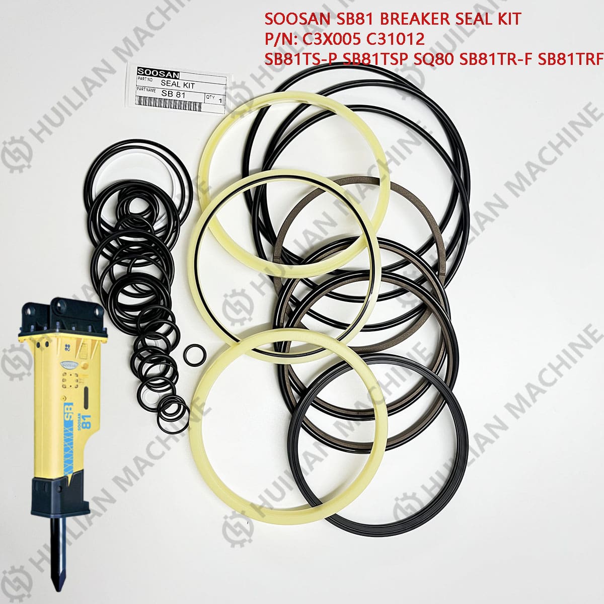 SB81 excavator rock hammer nok oil seal kit