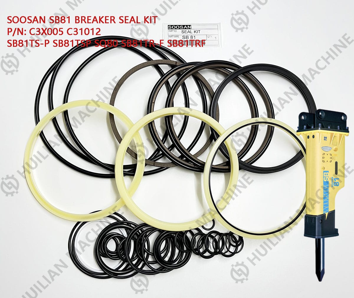 SB81 excavator hydraulic rock breaker nok seal kit