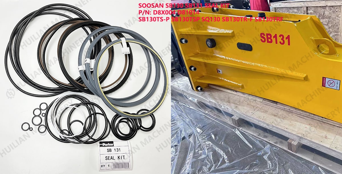 Soosan SB131 Hydraulic Breaker and SB131 SB130 Hydraulic Hammer Seal Kit.