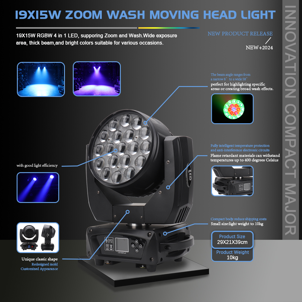 19x15W moving head wash