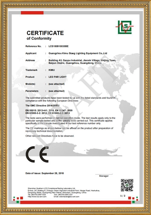 LED Par Light-CE