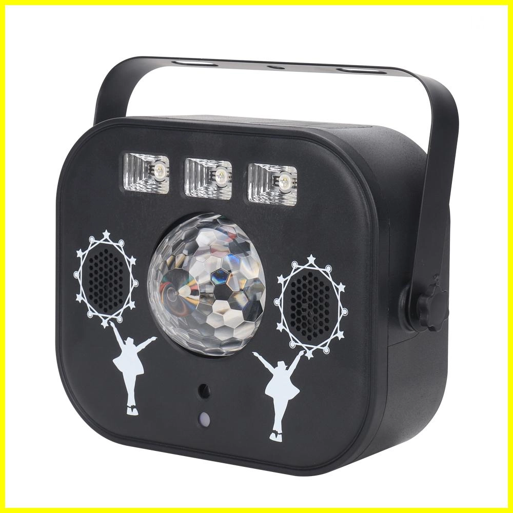 LED-Efeito-de-Palco-Luz4 Luz de bola de discoteca preta com alto-falantes