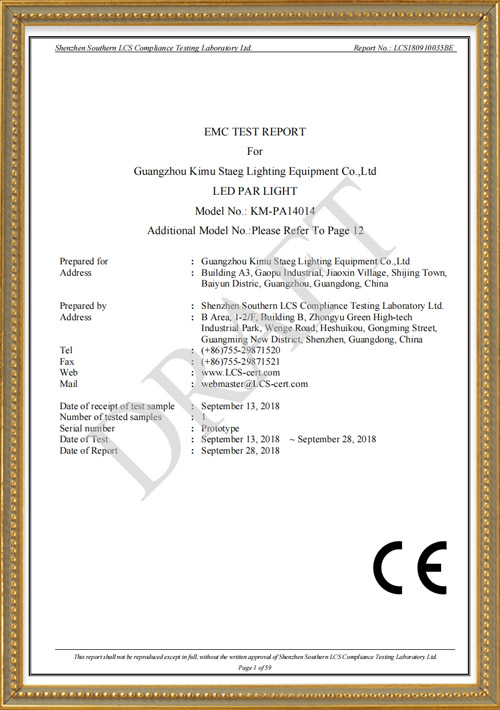 LED Par Light -EMC