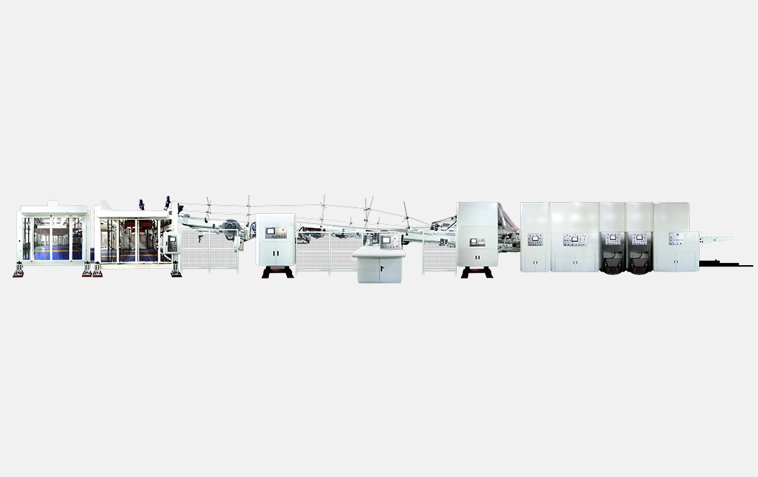 Jumbo-Flexo-Bottom-Printing-Slotting-Die-Cutting-Inline-Folding-Gluing-Countering-Ejecting-Machine Jumbo Flexo Bottom Printing Slotting Die-Cutting Inline Folding Gluing Countering Ejecting Machine