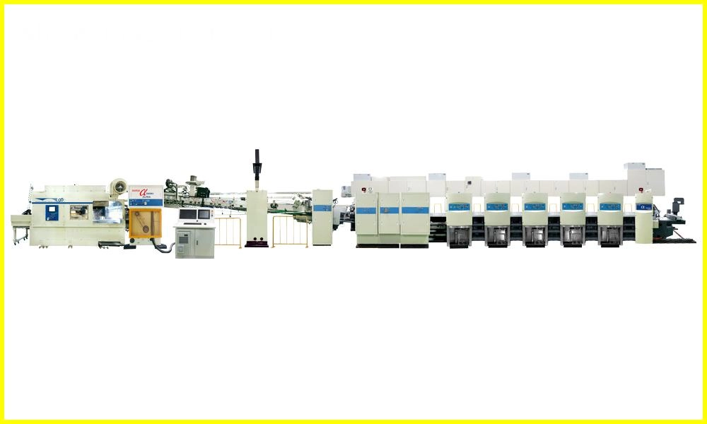 Shinko-Super-Alpha-Flexo-Printing-Slotting-Die-Cutting-Inline-Folding-Gluing-and-Countering-Ejectoring-Machine Shinko Super Alpha Flexo Printing Slotting Die Cutting Inline Folding Gluing and Countering Ejectoring Machine