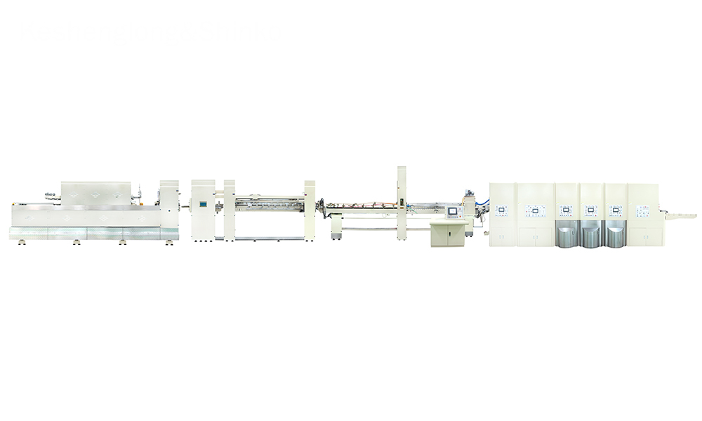 Computerized Flexo Printing Slotting Die-Cutting Inline Folding Gluing and Stitching Machine Computerized Flexo Printing Slotting Die-Cutting Inline Folding Gluing and Stitching Machine