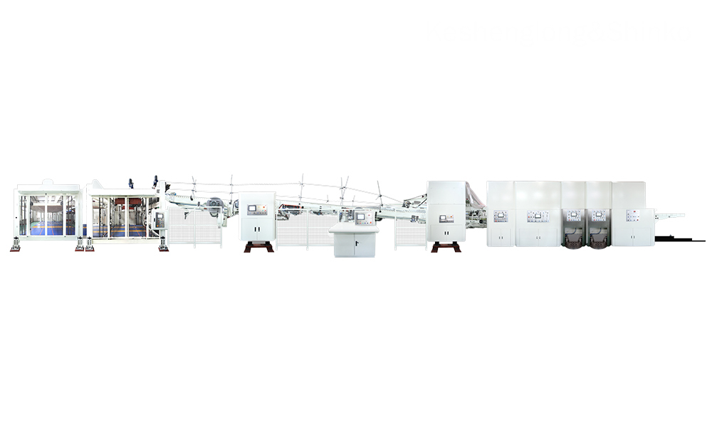 Jumbo Flexo Bottom Printing Slotting Die-Cutting Inline Folding Gluing Countering Ejecting Machine Jumbo Flexo Bottom Printing Slotting Die-Cutting Inline Folding Gluing Countering Ejecting Machine