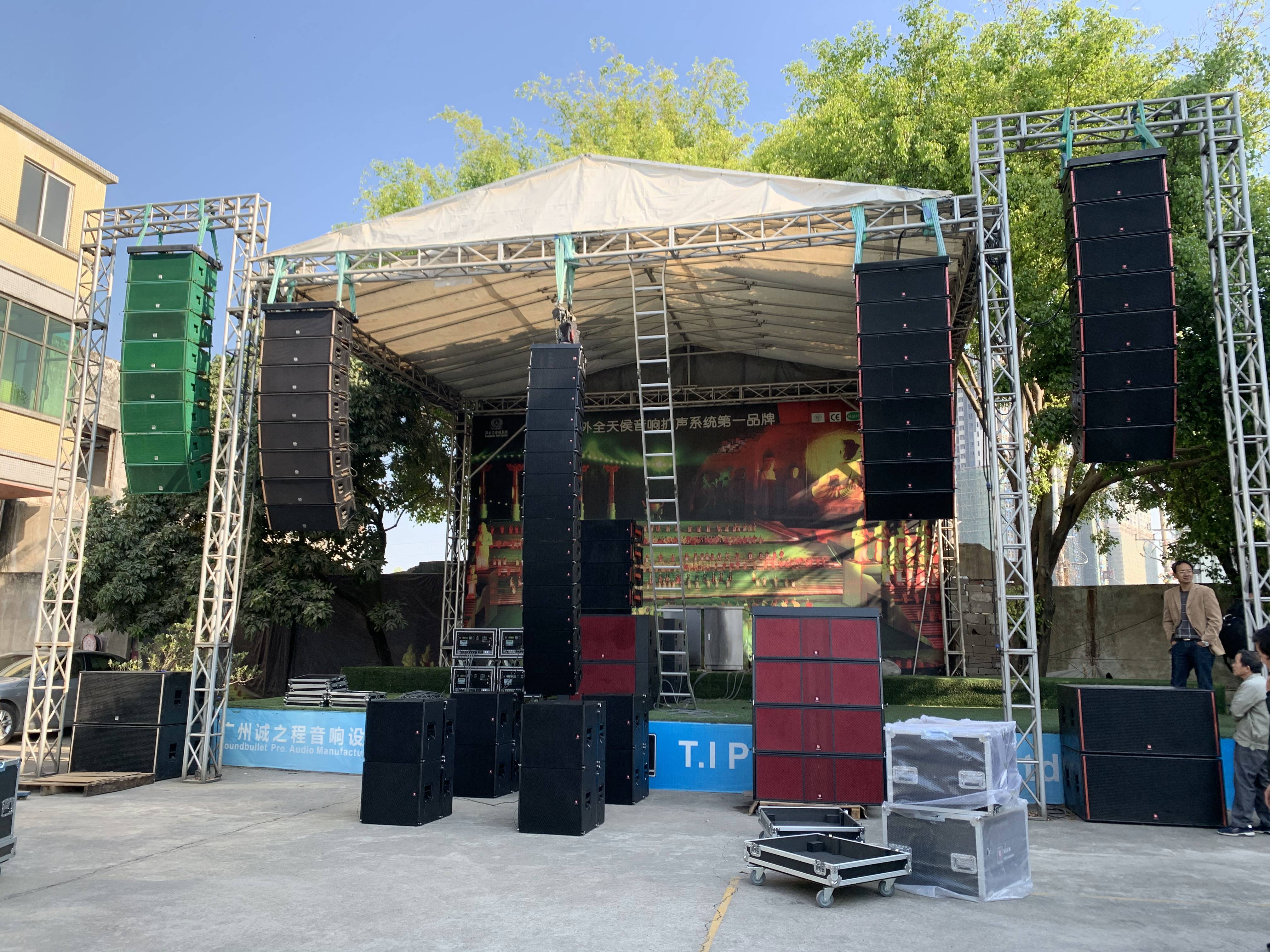 MAX12  T.I Pro Audio waterproof mini passive sound system single 12 inch two way line array speakers for church.