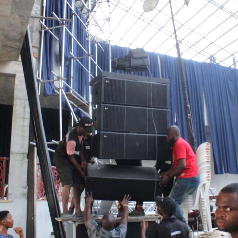 6 Ps sound company setup for Christ embassy zone1 last week. we rock together with T. I Pro.  (7)