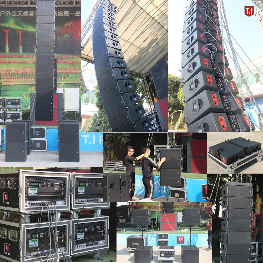 max6 T.I Pro Audio mini waterproof passive line array speakers dual 6.5 inch sound equipment stage speaker for church.