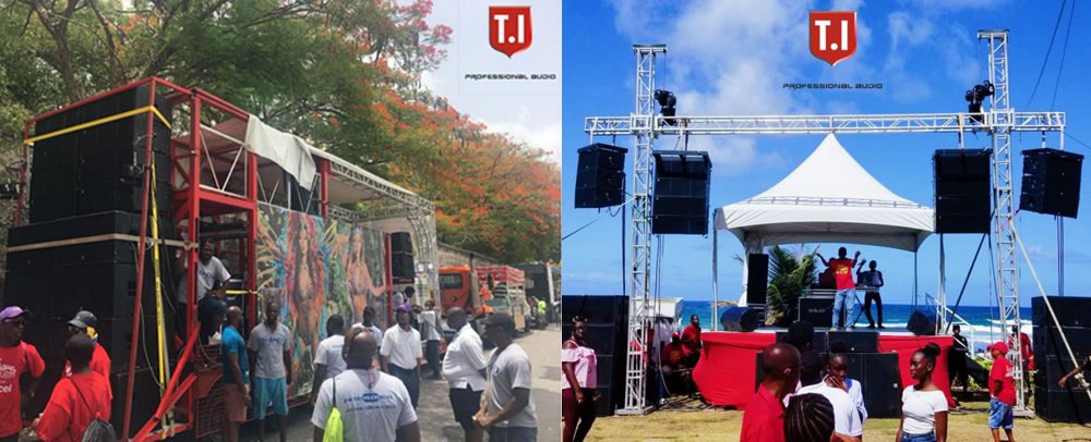 line array pa system in Barbados