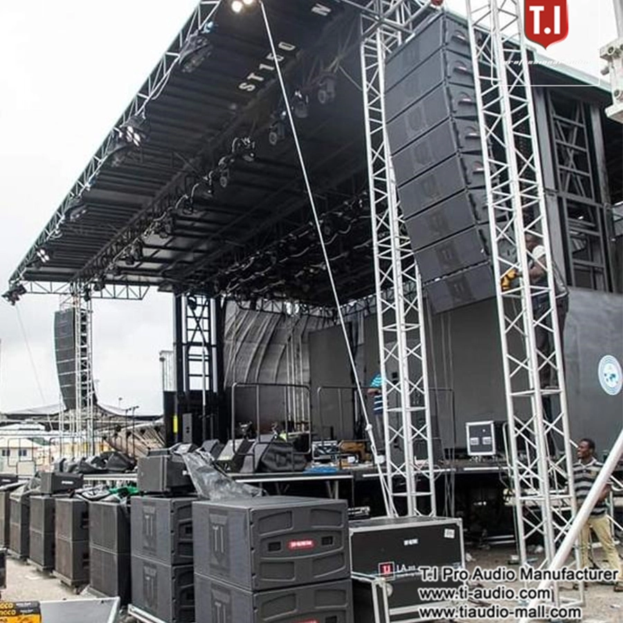 Stage Truck fully set with audio,lighting,led,with 24 LA-212 + 24 LA-218A in Ghana For Church Crusade Shows (2)