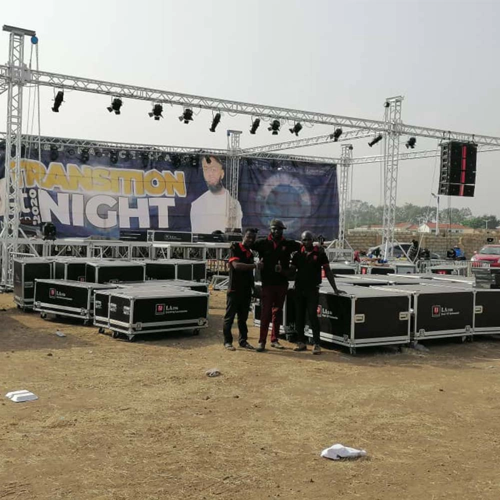 Ghana performs LA-215A line array sound