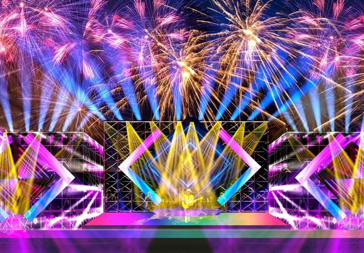 T.I Audio Stage 3D Customized Design for your live show events stage design, for sound, lighting, stage art