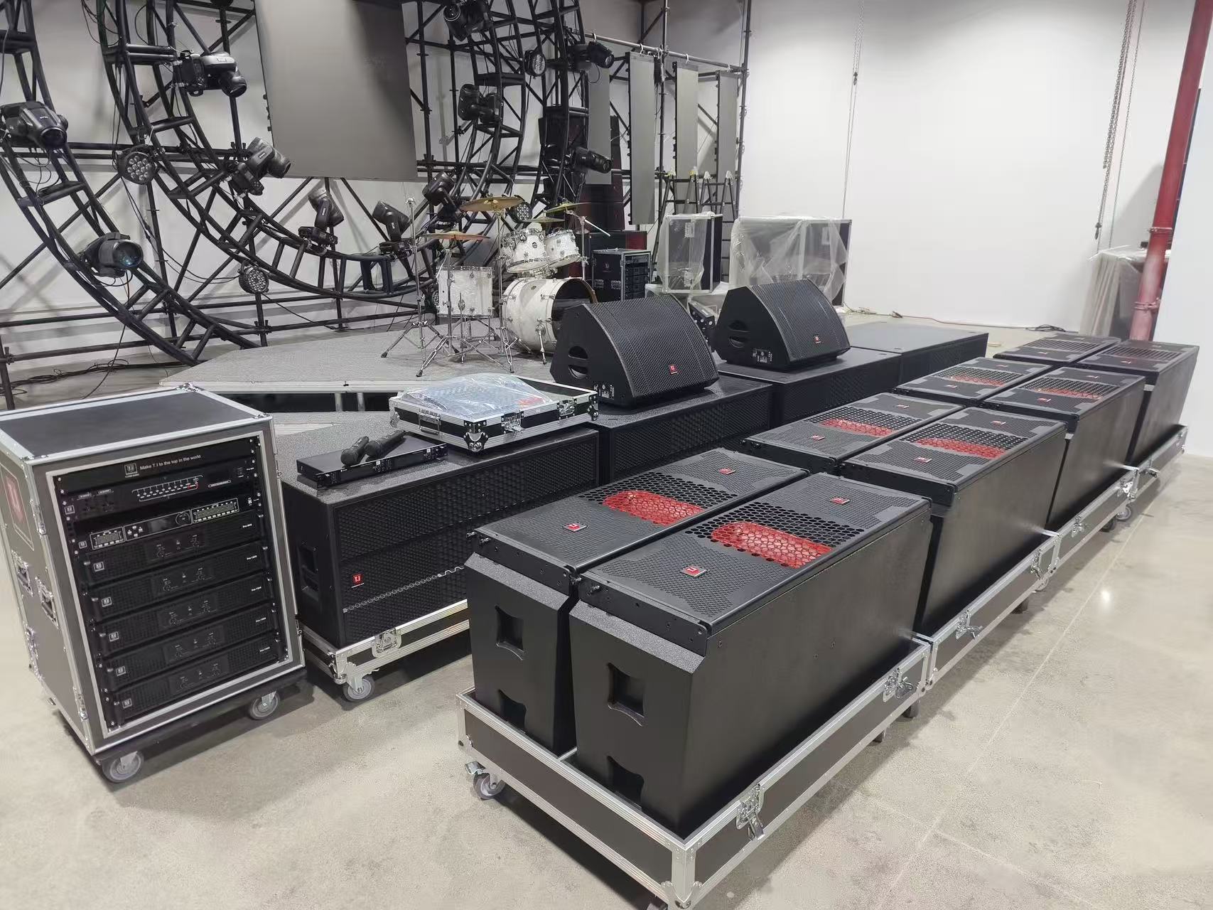 T.I Pro Audio PRO-3123 Dual 12-Inch 3-Way Line Array System with