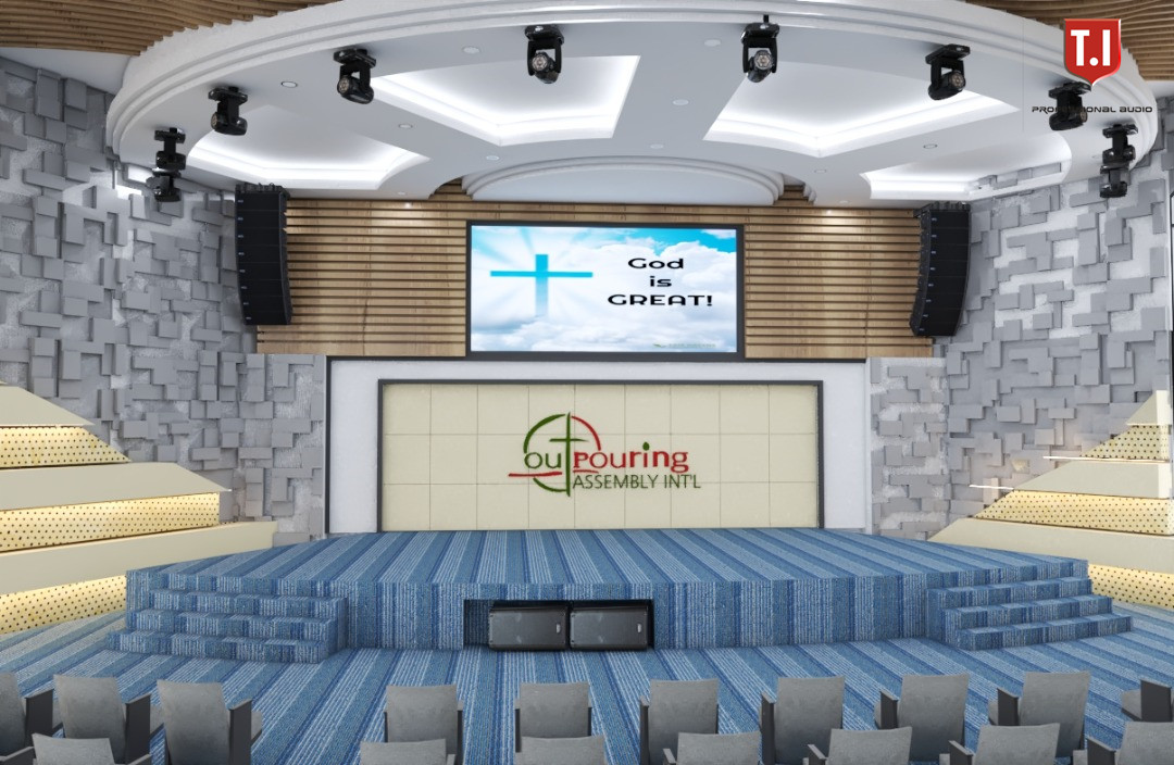Church fully solution design from sound,lighting,truss and led from T.I International (3)