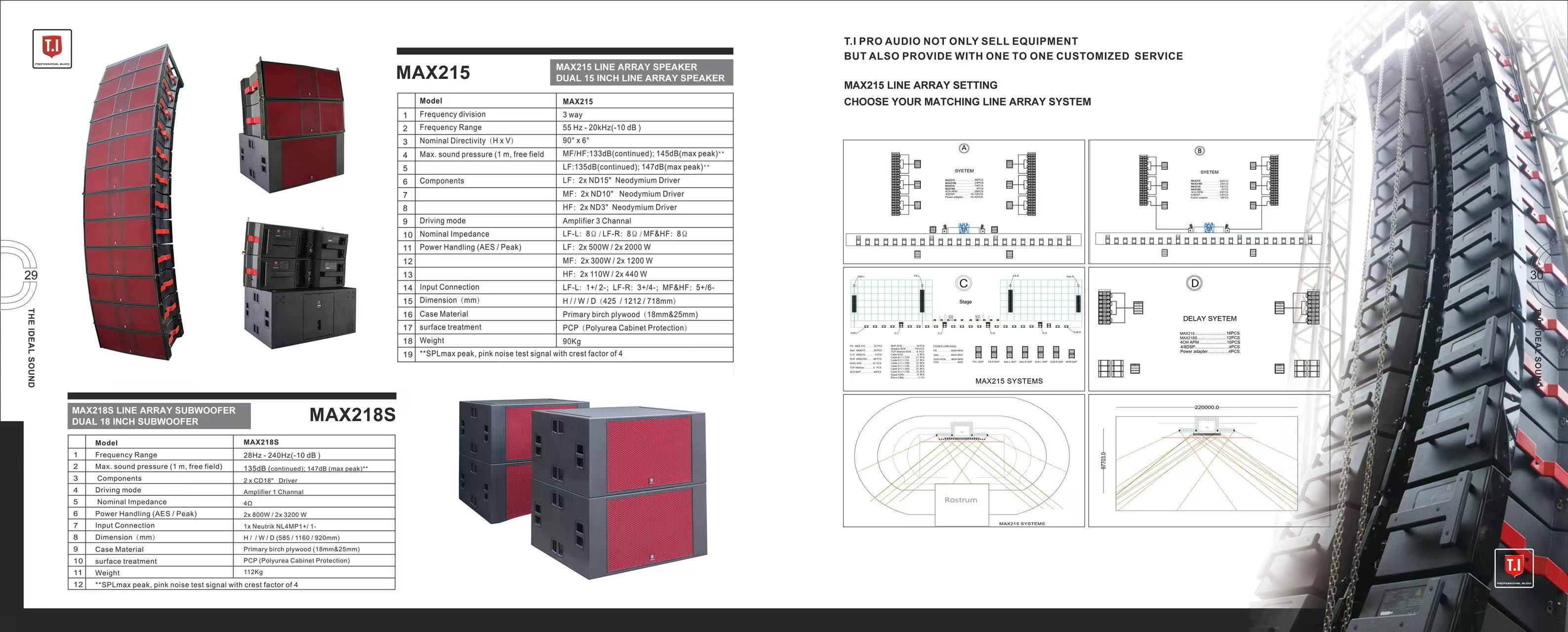 max-215 line array details