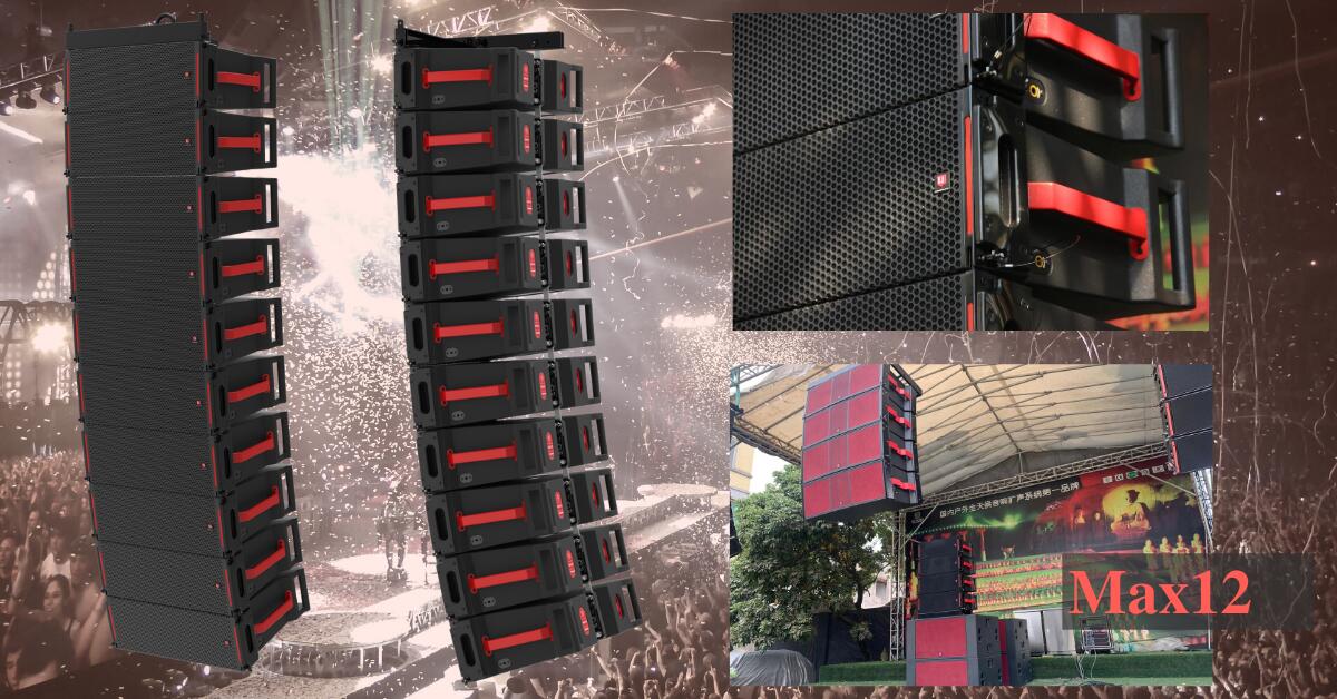 MAX12  T.I Pro Audio waterproof mini passive sound system single 12 inch two way line array speakers for church.