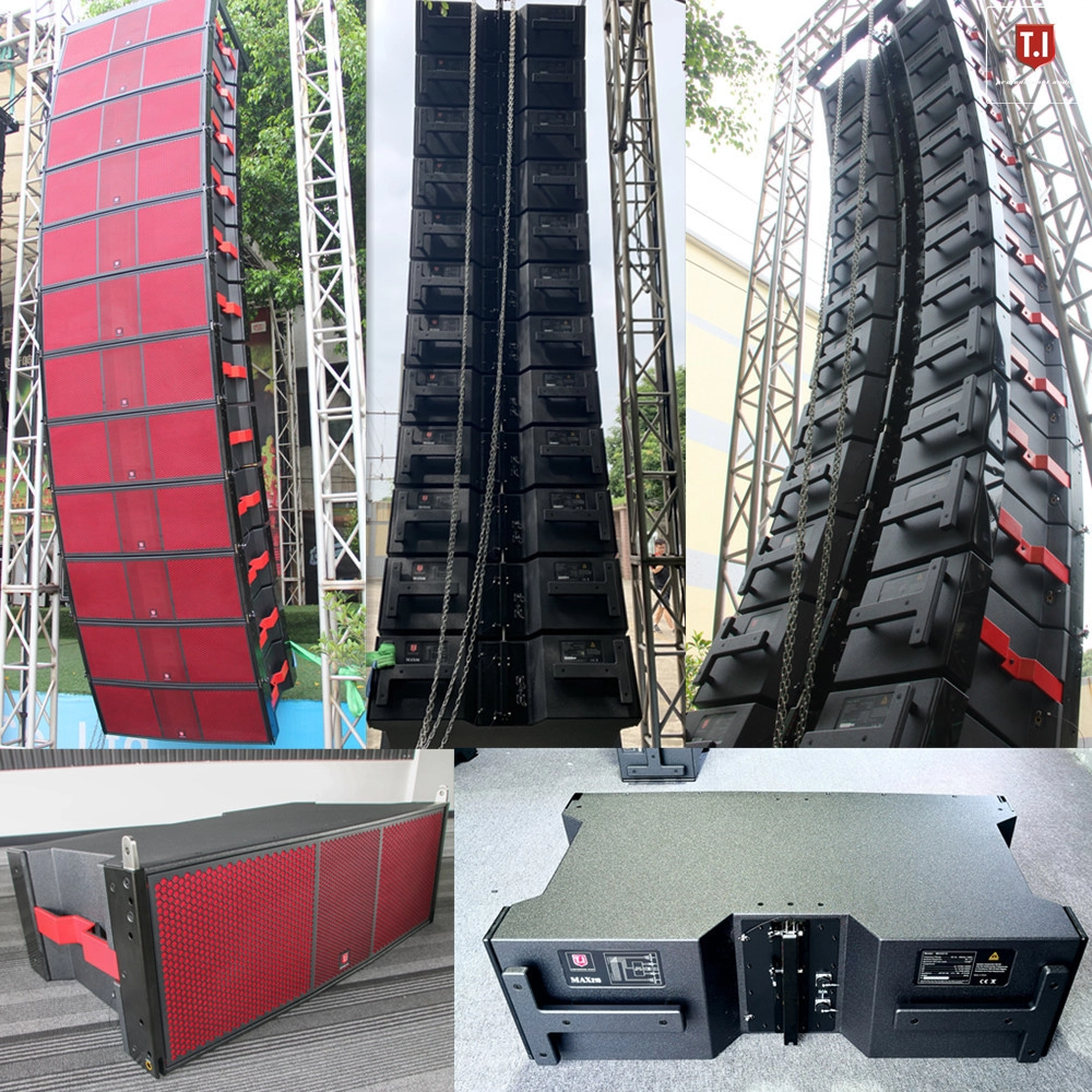 T.I-Pro-Audio-waterproof-passive-dual-15-inch-best-line-array-speakers-(max215) MAX215 was born for big outdoor events, such as concert, church, crusades, etc. With its 100% waterproof design, it can be used in strong sunlight or heavy rain without worrying about any safety problems.