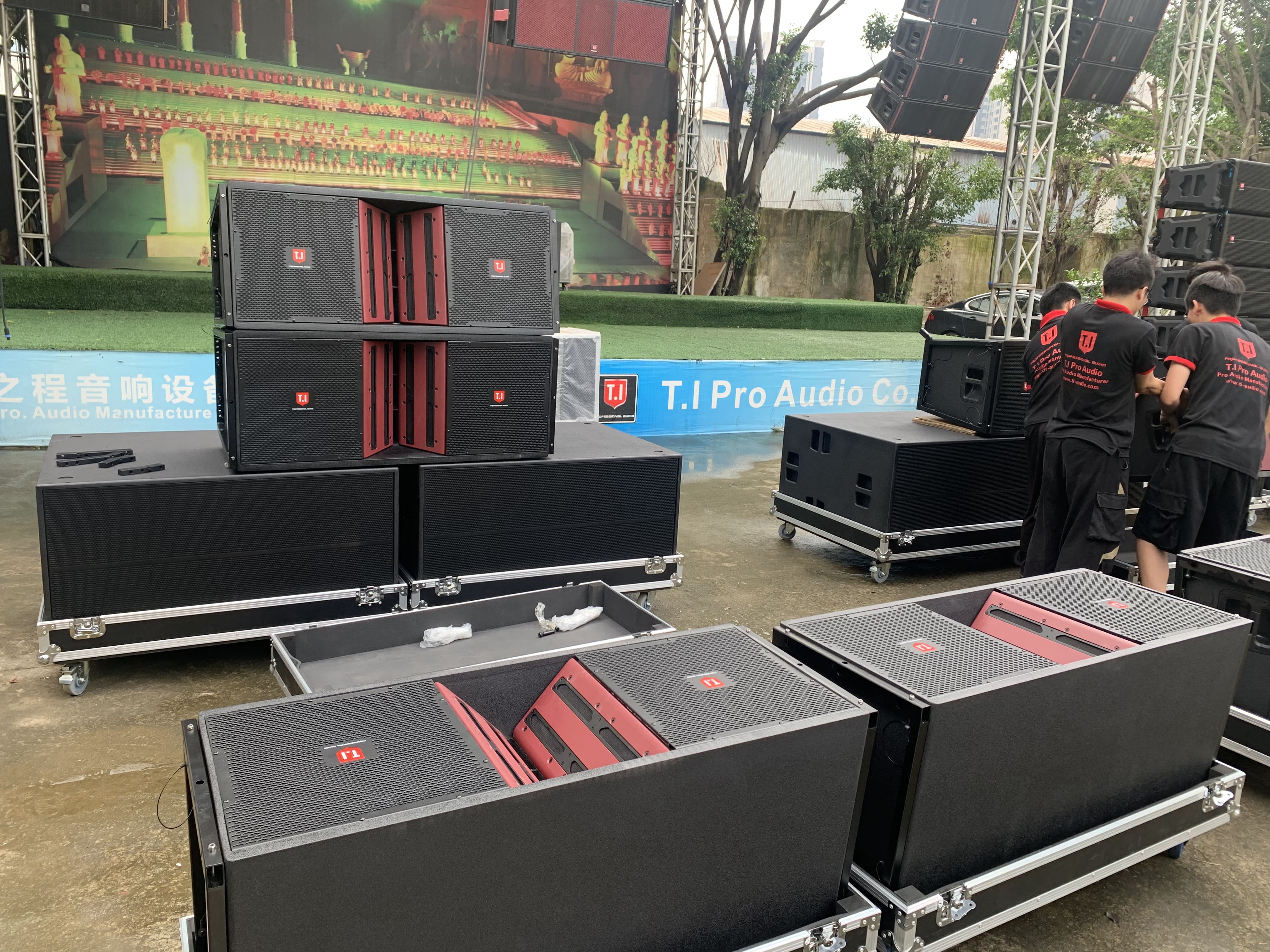 LA-215 line array testing line array speaker system
