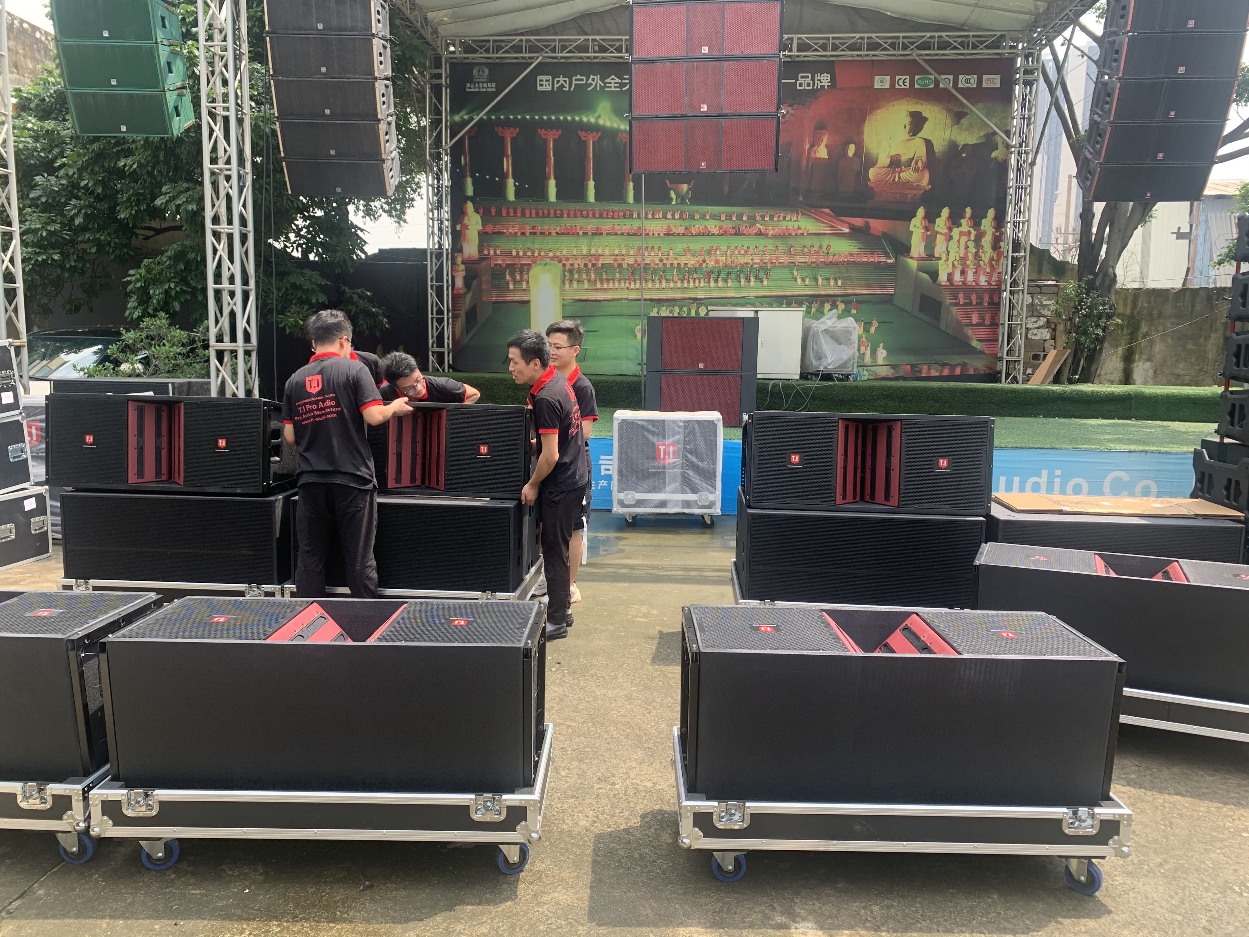 LA-215 line array testing line array speaker system