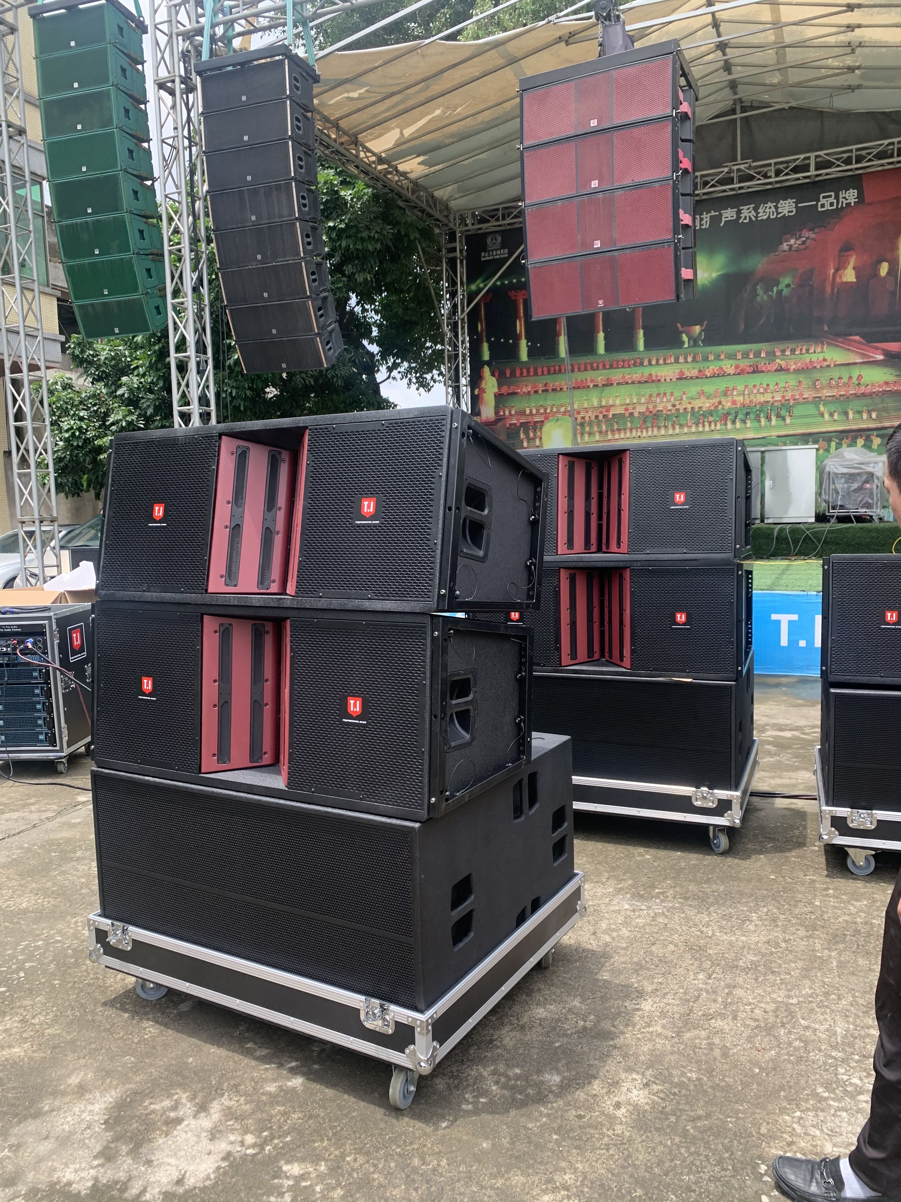 LA-215 line array testing line array speaker system