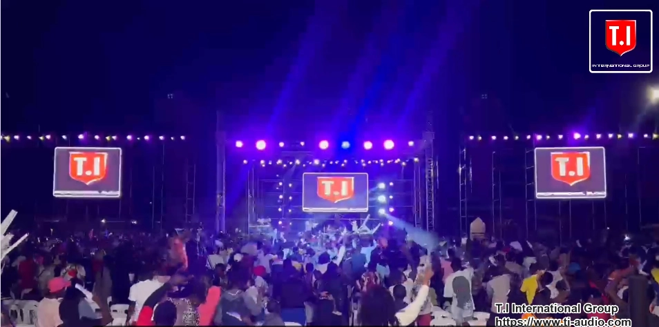 T.i sound system,lighting,stage truss and led screen in Uganda shows.