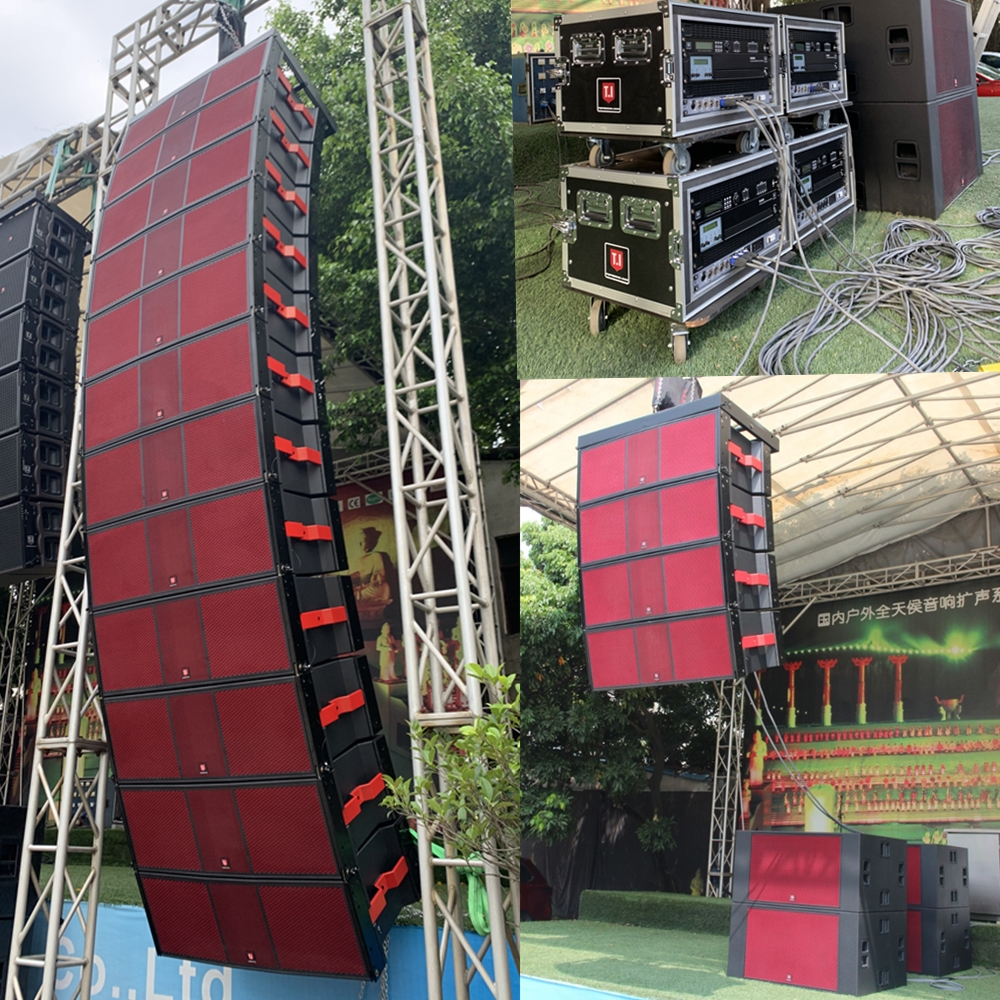 T.I Pro Audio waterproof passive dual 15 inch best line array speakers (max215) MAX215 was born for big outdoor events, such as concert, church, crusades, etc. With its 100% waterproof design, it can be used in strong sunlight or heavy rain without worrying about any safety problems.