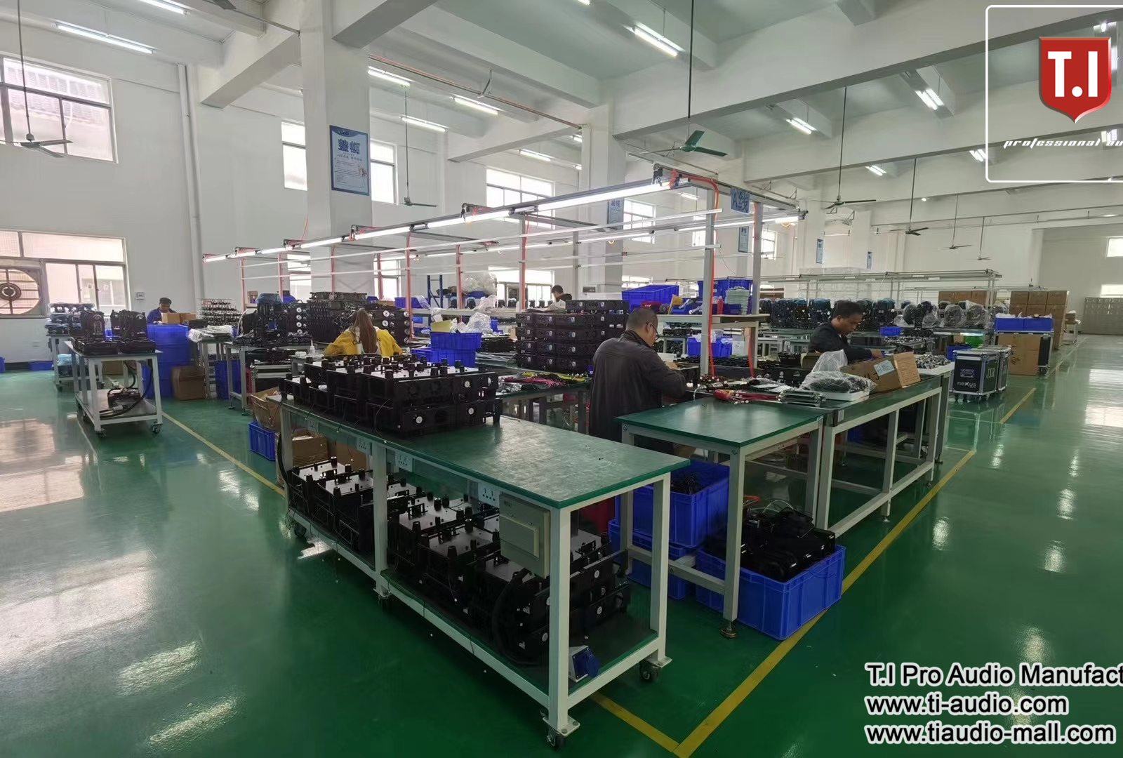 Fully solution plan in T.I Production factory line.
Sound system,stage lighting,stage truss,led screen fully one stop solution in T.I Factory.