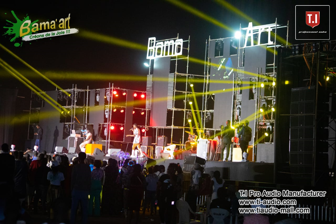 T.I Audio in Mali.Entering the stage and backstage of a concert performance...