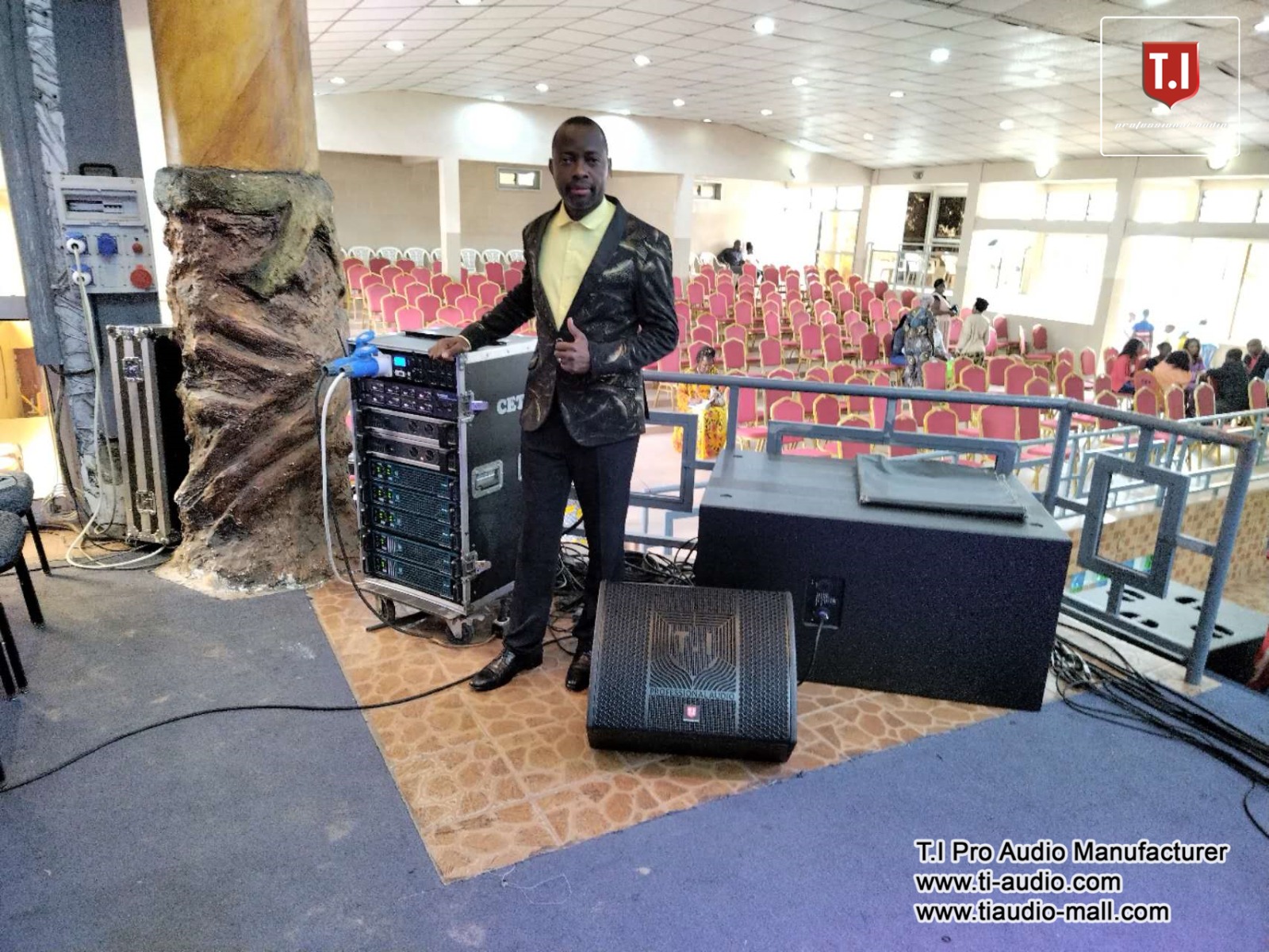 Church events in Congo with T.I sound system.