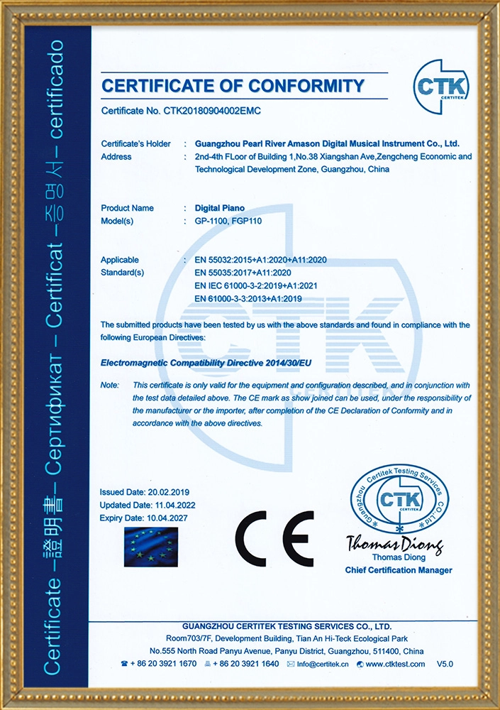 FGP110 Certificate (CE)