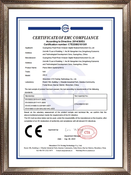 Certificate of Emc Compliance